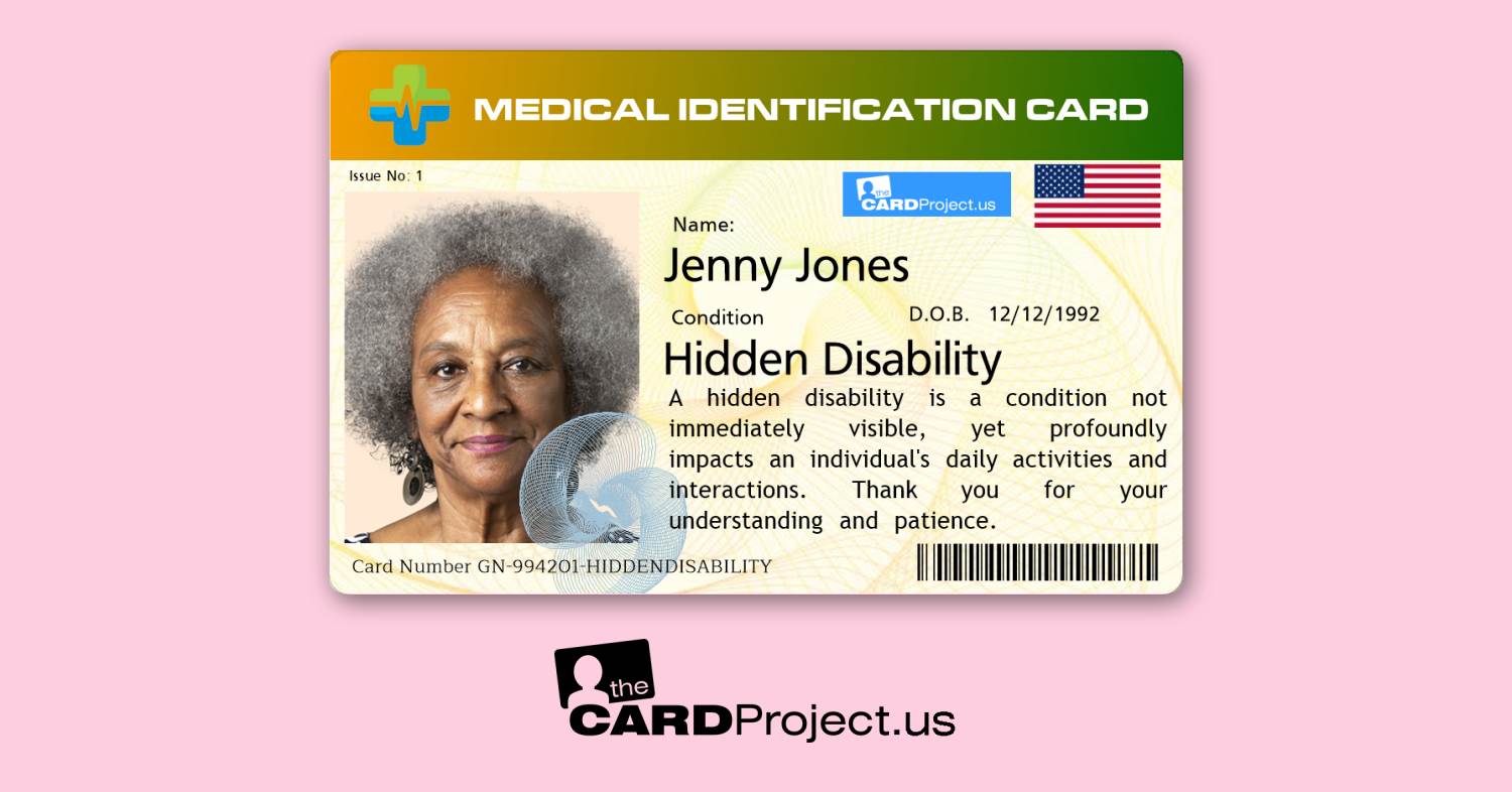 Hidden Disability Premium Medical Card (FRONT)